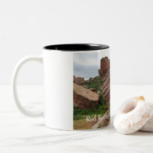 Taza Bicolor Montañas Rojas Rojas Ridge y Valle
