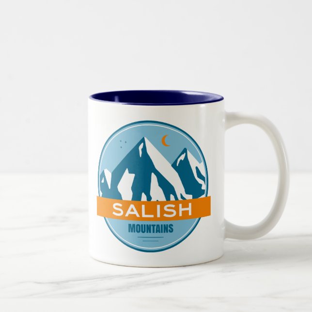 Taza Bicolor Montañas Salish Montana (Derecha)