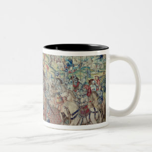 Taza Bicolor Montando a los jinetes, de la tapicería de 'David