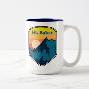 Taza Bicolor Monte Baker Washington Sunrise