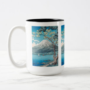 Taza Bicolor Monte Fuji del lago Yamanaka