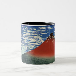 Taza Bicolor Monte Fuji en clima transparente (Fuji rojo) (Hoku