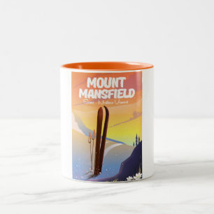 Taza Bicolor Monte Mansfield, esquí de Stowe en el norte de Ve