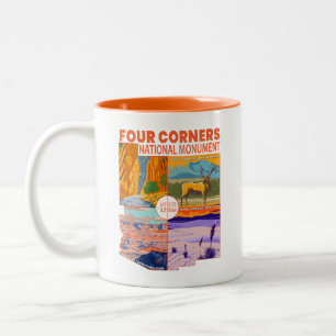 Taza Bicolor Monumento Nacional de Cuatro Esquinas con Parques 