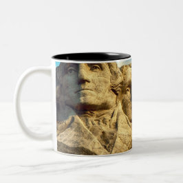 Taza Bicolor Monumento presidencial a Mount Rushmore