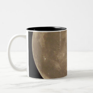 Taza Bicolor Moon Mug Luna Surface Cup FUll Moon Mug