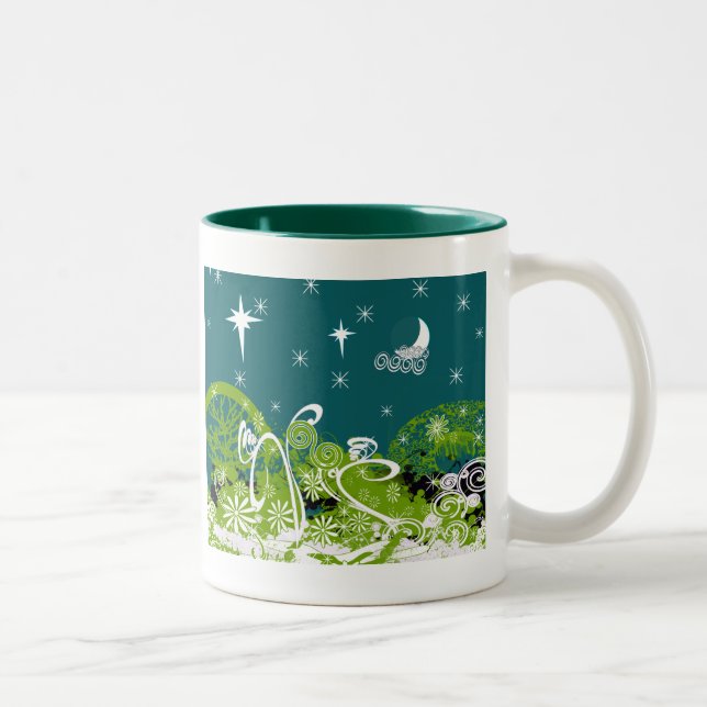 Taza Bicolor Moon Stars Swirl Paint Splat (Derecha)