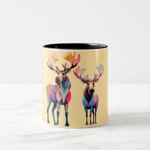 Taza Bicolor Moose está esperando unirse a un rebaño