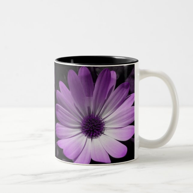 Taza Bicolor Morado de margarita (Derecha)