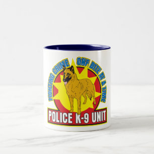 Taza Bicolor Mordedura de Malinois del belga K9