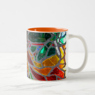 Taza Bicolor Mosaico de vidrio roto