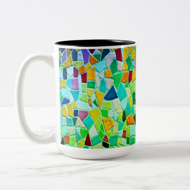 Taza Bicolor Mosaico mania mug (Izquierda)