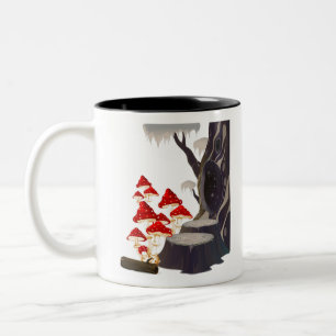 Taza Bicolor Moscote Agaric Y Árboles