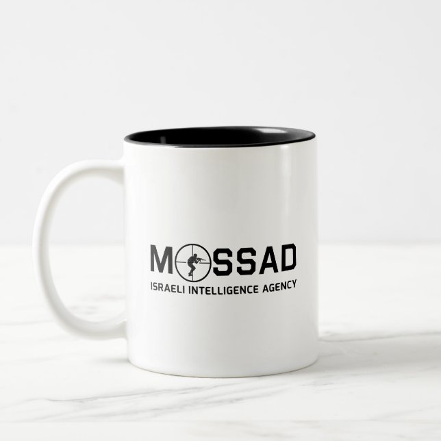 Taza Bicolor Mossad - Agencia de Inteligencia Israelí - FDI (Izquierda)