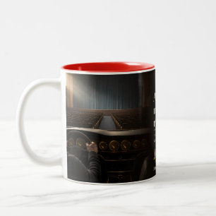 Taza Bicolor Mostrar en una cita de libro de teatro vacío