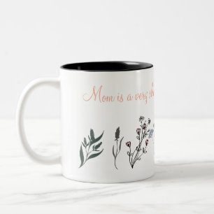 Taza Bicolor Mother's Day Mug with Sentimental Quote and Minima