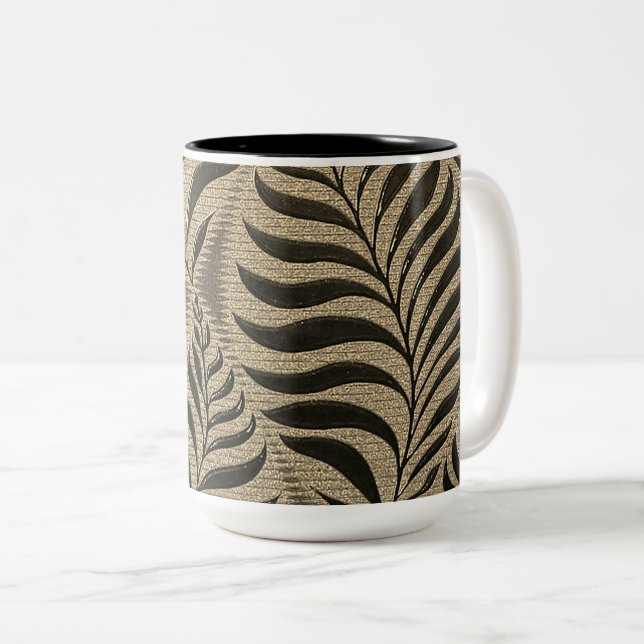 Taza Bicolor Motif Gold Leaf (Anverso derecho)