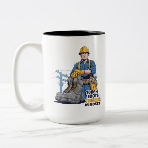 Taza Bicolor Motivación de Electricista Profesional
