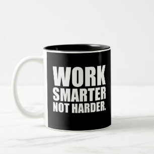 Taza Bicolor Motivación para Trabajar de Manera más Inteligente