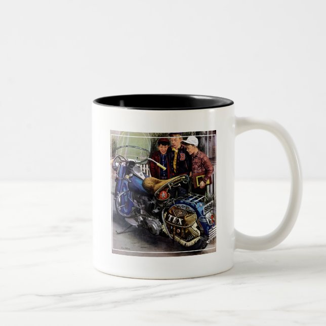 Taza Bicolor Motocicleta de Tex (Derecha)