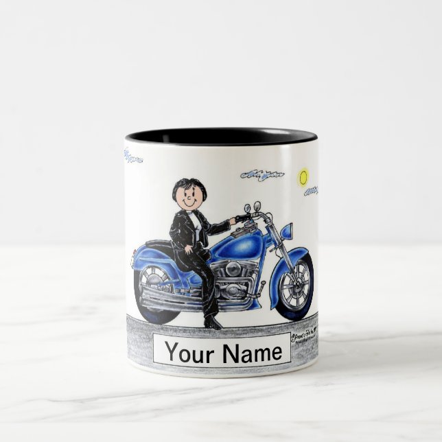 Taza Bicolor Motocicleta - Personalizado femenina (Centro)