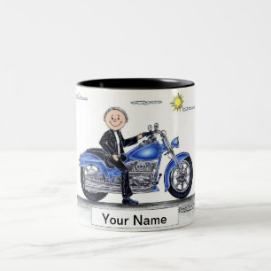 Taza Bicolor Motocicleta - Personalizado masculino