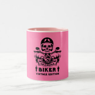 Taza Bicolor Motociclista Grandma
