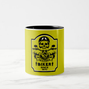 Taza Bicolor Motociclista Grandpa