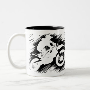 Taza Bicolor Motocross Carreras de motocicleta deportiva compet