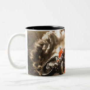 Taza Bicolor Motocross Rider