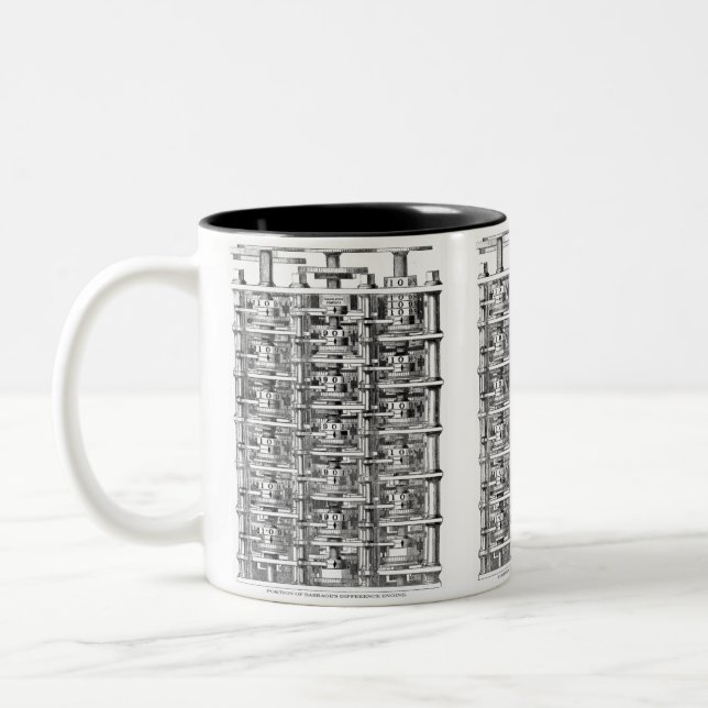 Taza Bicolor Motor de diferencia Babbage (Izquierda)