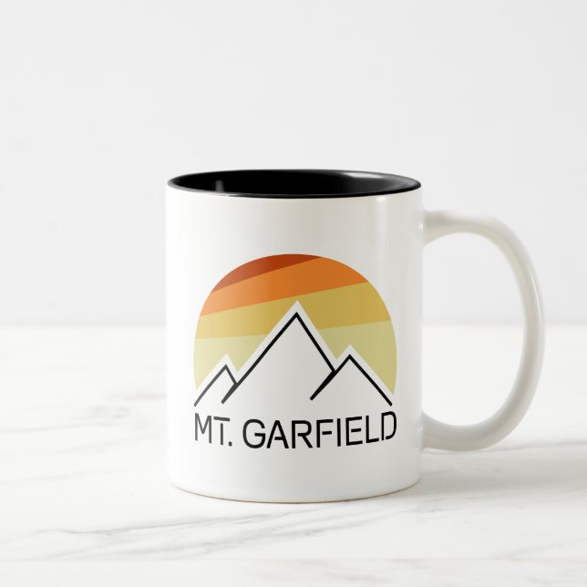Taza Bicolor Mount Garfield New Hampshire Retro (Derecha)