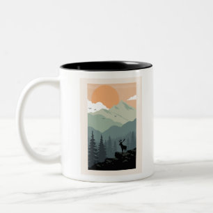 Taza Bicolor Mountain Art Mountain Top Images Green Mountain Ph