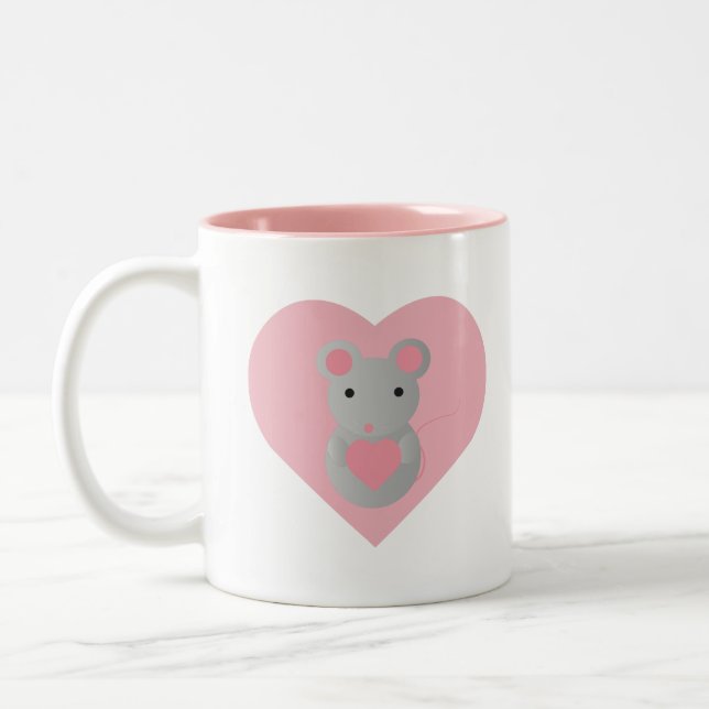Taza Bicolor Mouse amor (Izquierda)