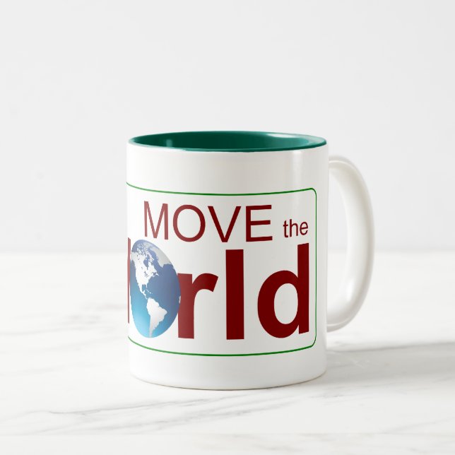Taza Bicolor Mover el mundo - Mug (Anverso derecho)