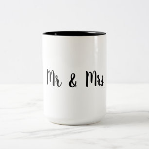 Taza Bicolor MR. y SRA. COFFEE MUG
