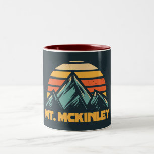Taza Bicolor Mt. McKinley Alaska Retro Turquoise