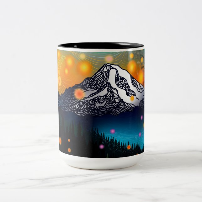Taza Bicolor Mt. Rainier Starry Sky (Centro)