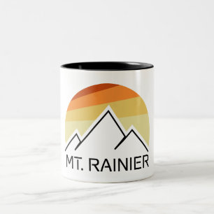 Taza Bicolor Mt. Rainier Washington Retro