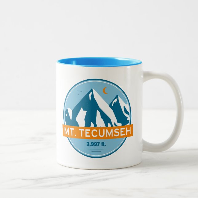 Taza Bicolor Mt. Tecumseh New Hampshire Stars Moon (Derecha)