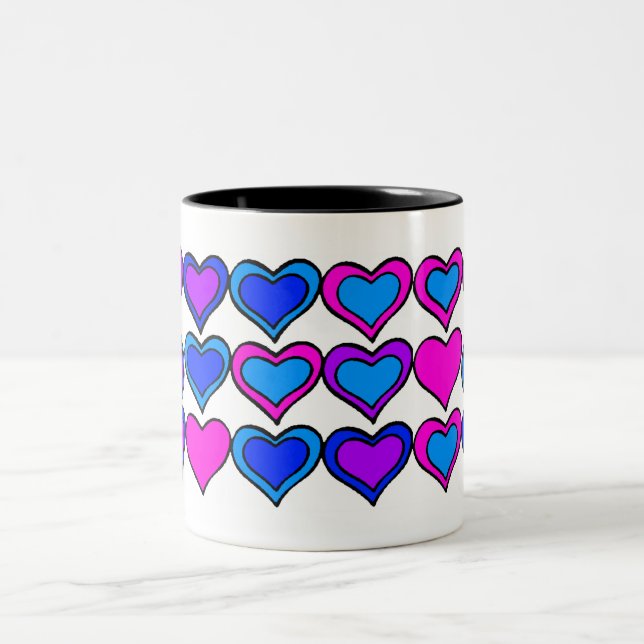 TAZA BICOLOR MUCHO AMOR... (Centro)