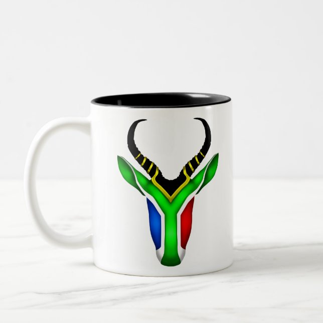 Taza Bicolor Muelle de la bandera sudafricana (Izquierda)