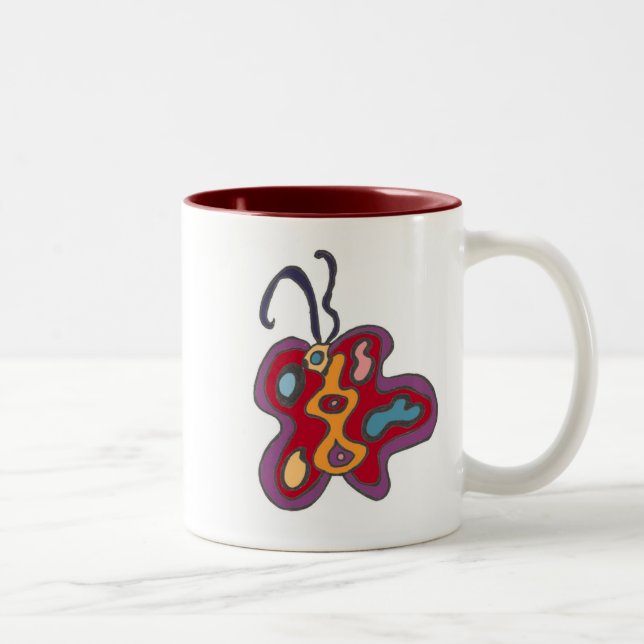 Taza Bicolor Muerco de flauta roja (Derecha)