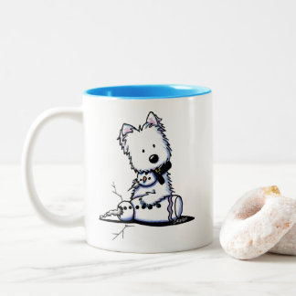 Taza Bicolor Muerte De Un Muñeco De Nieve Westie