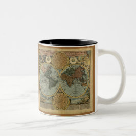 Taza Bicolor Muertes de mapas del mundo antiguo