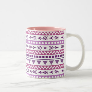 Taza Bicolor Muertes de patrón azteca