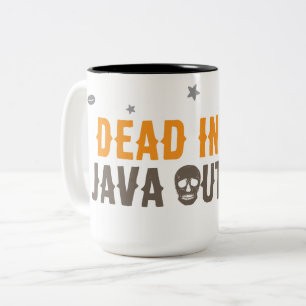 Taza Bicolor Muerto por dentro, Java por fuera: calavera de caf