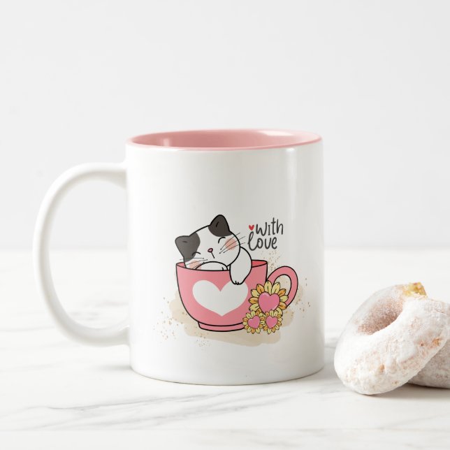 Taza Bicolor Mug (Con donut)