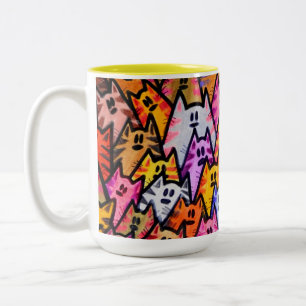 Taza Bicolor Mug - 033 - Cats