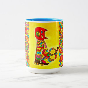 Taza Bicolor Mug - 045 - Gato de Alebrije